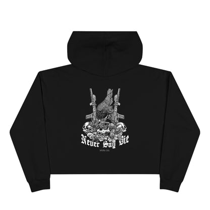 NVR Say Die Crop Hoodie