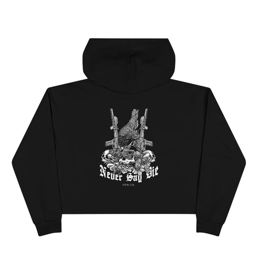 NVR Say Die Crop Hoodie