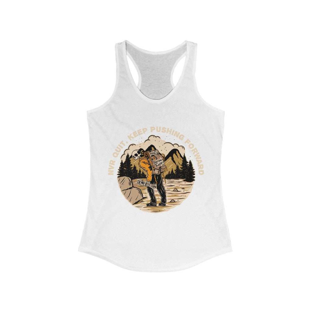 NVR Quit Women's Racerback Tank