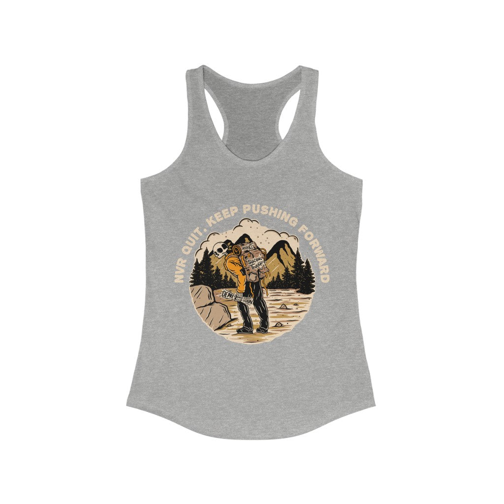 NVR Quit Women's Racerback Tank