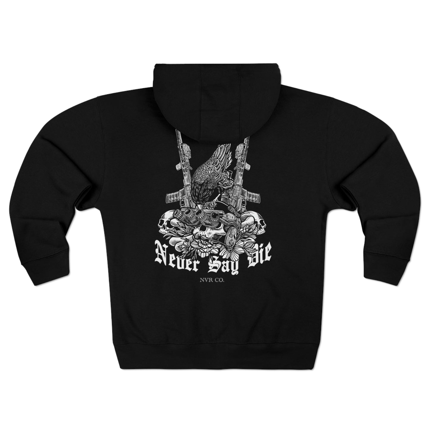 NVR Say Die Unisex Premium Full Zip Hoodie