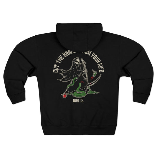 Cut the Snakes Unisex Premium Full Zip Hoodie